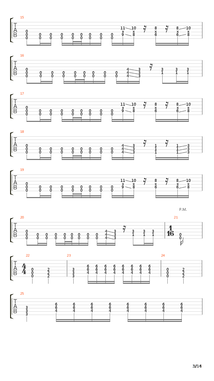 Song Remains Un-named吉他谱