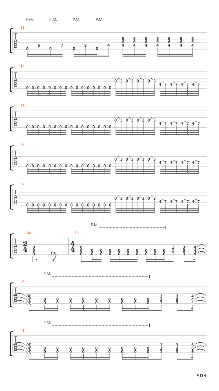 Song Remains Un-named吉他谱