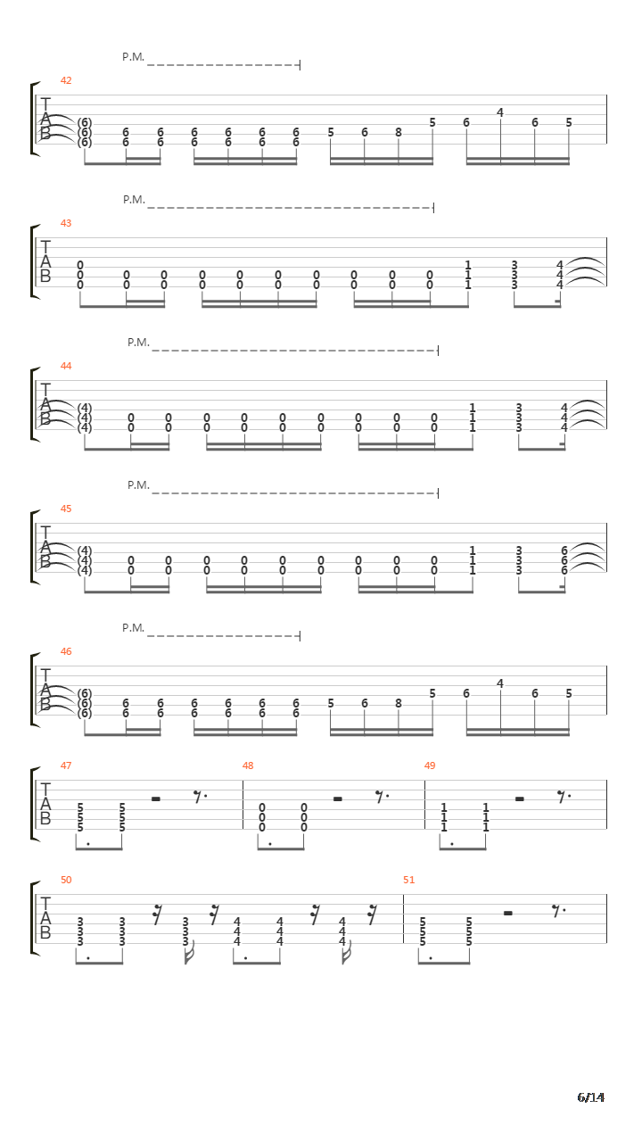 Song Remains Un-named吉他谱