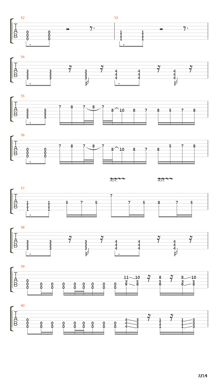 Song Remains Un-named吉他谱
