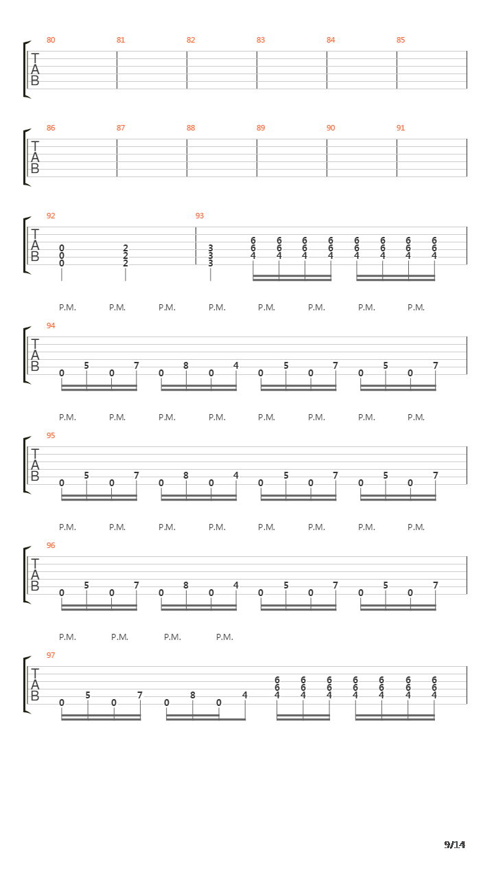 Song Remains Un-named吉他谱