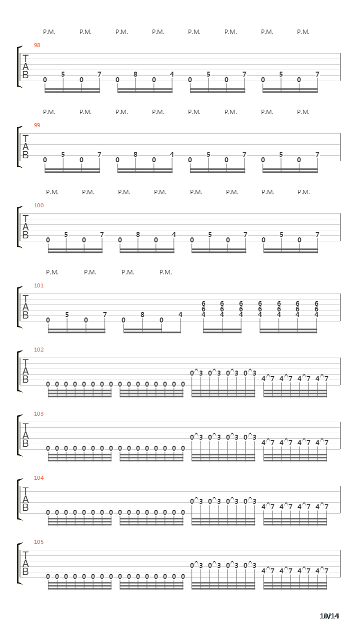 Song Remains Un-named吉他谱