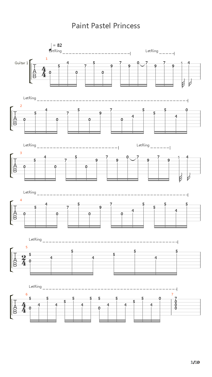 Paint Pastel Princess吉他谱