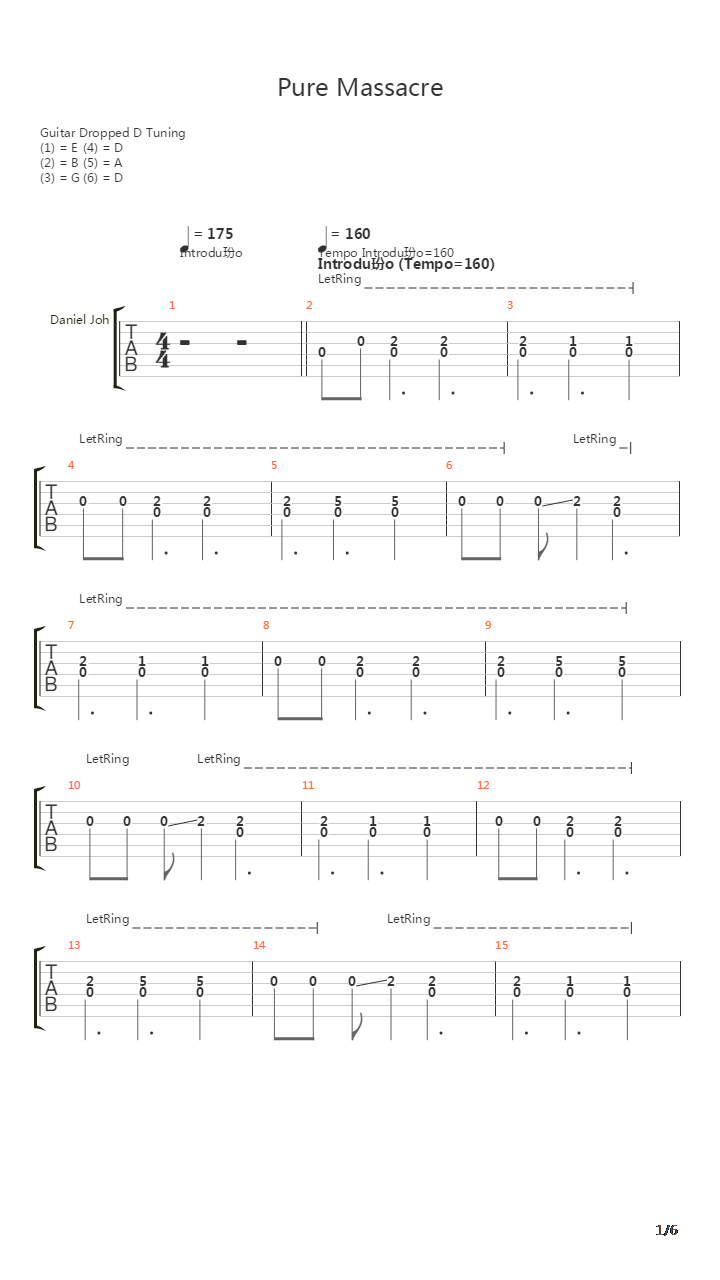 Pure Massacre吉他谱