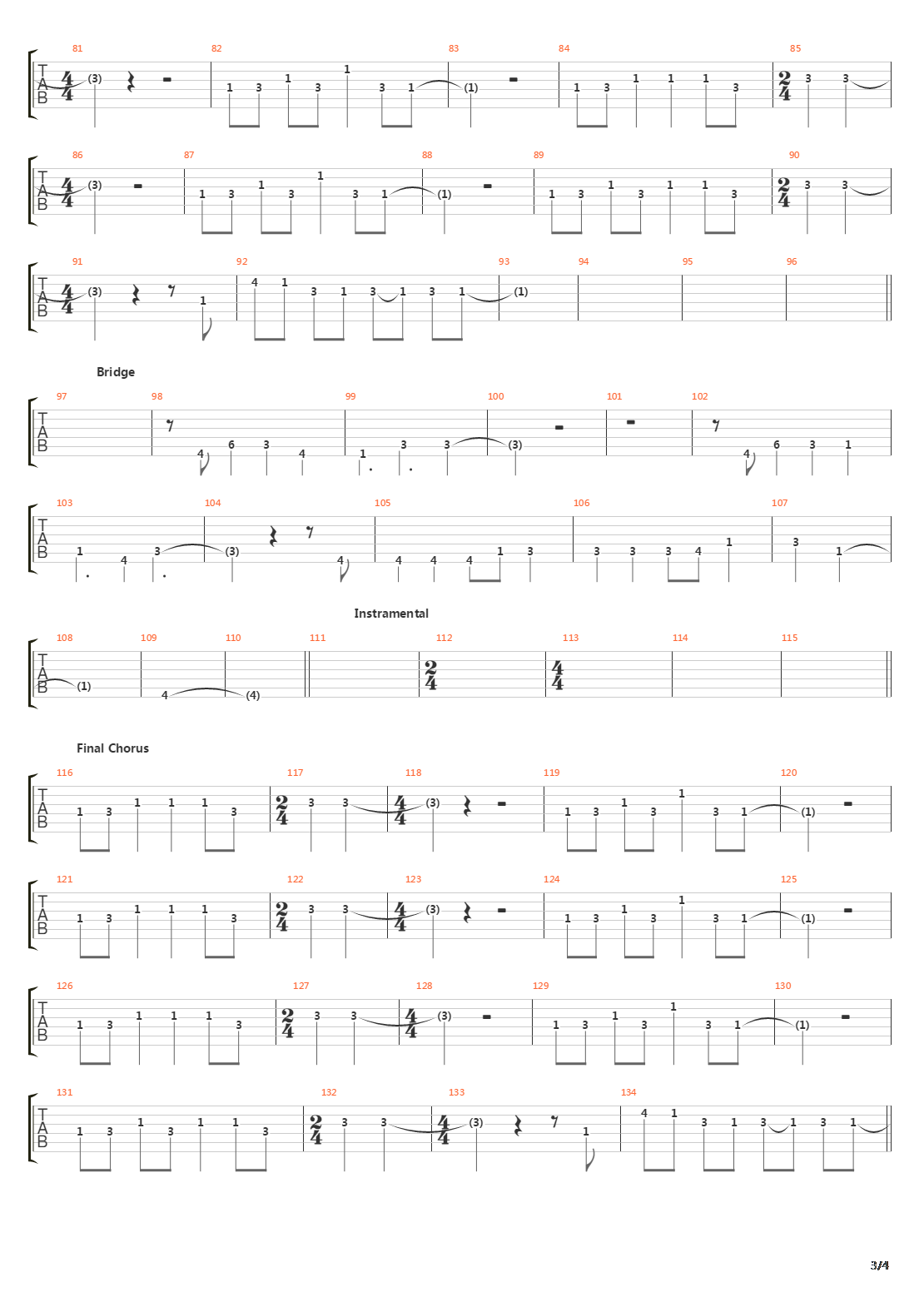 Straight Lines吉他谱