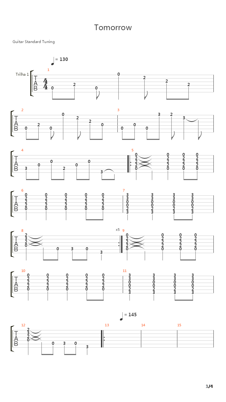 Tomorrow吉他谱