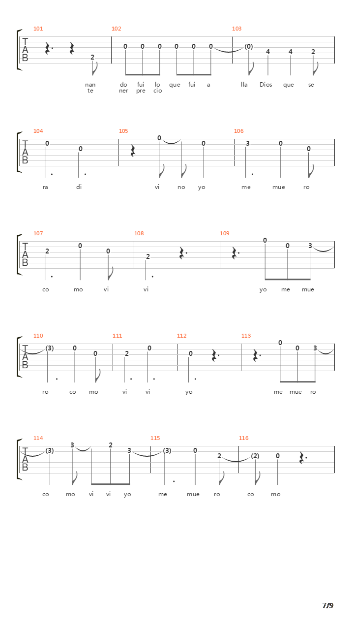 El Necio吉他谱