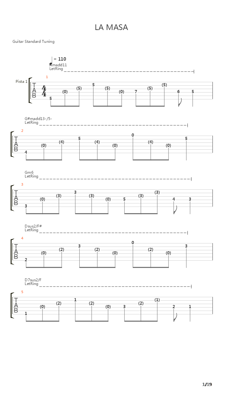 La Maza吉他谱