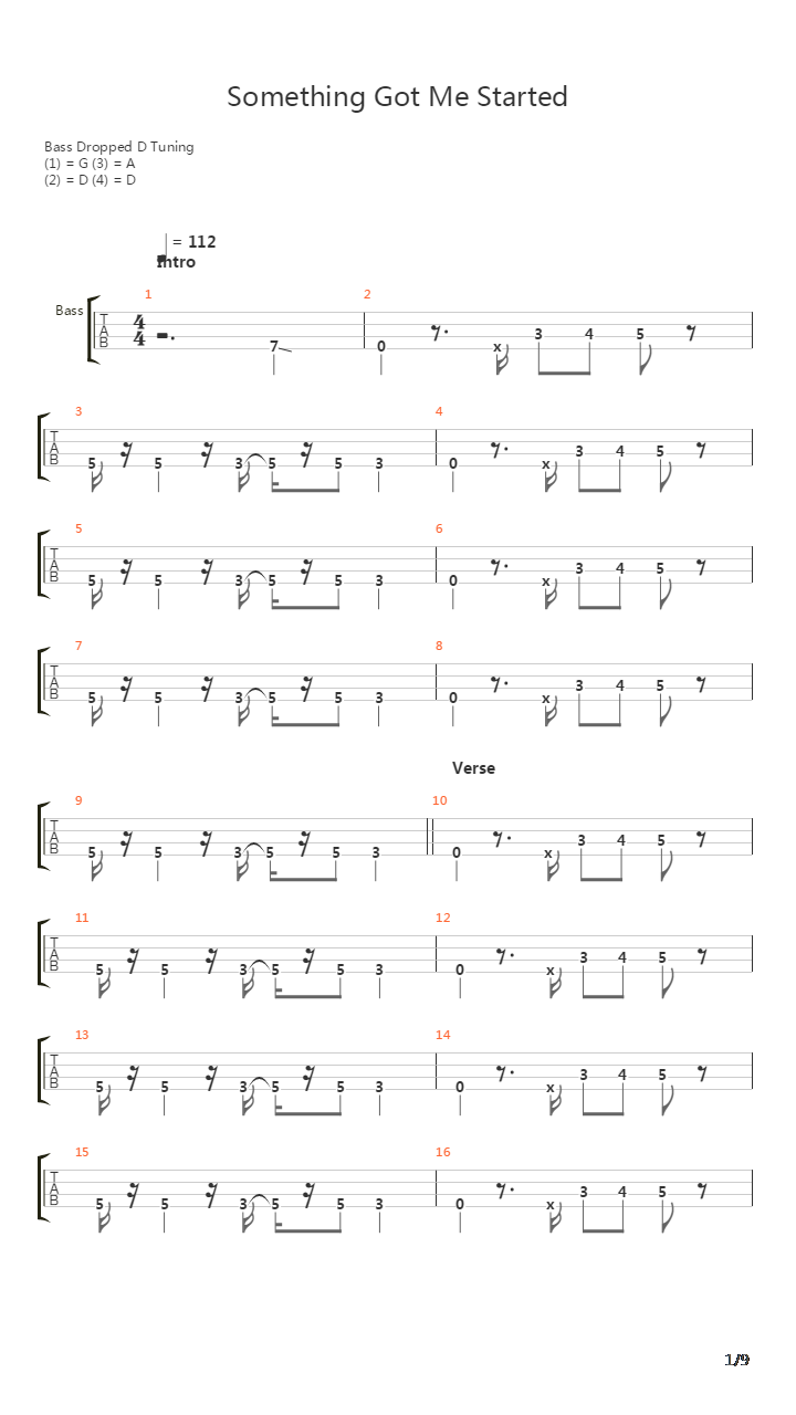 Something Got Me Started吉他谱
