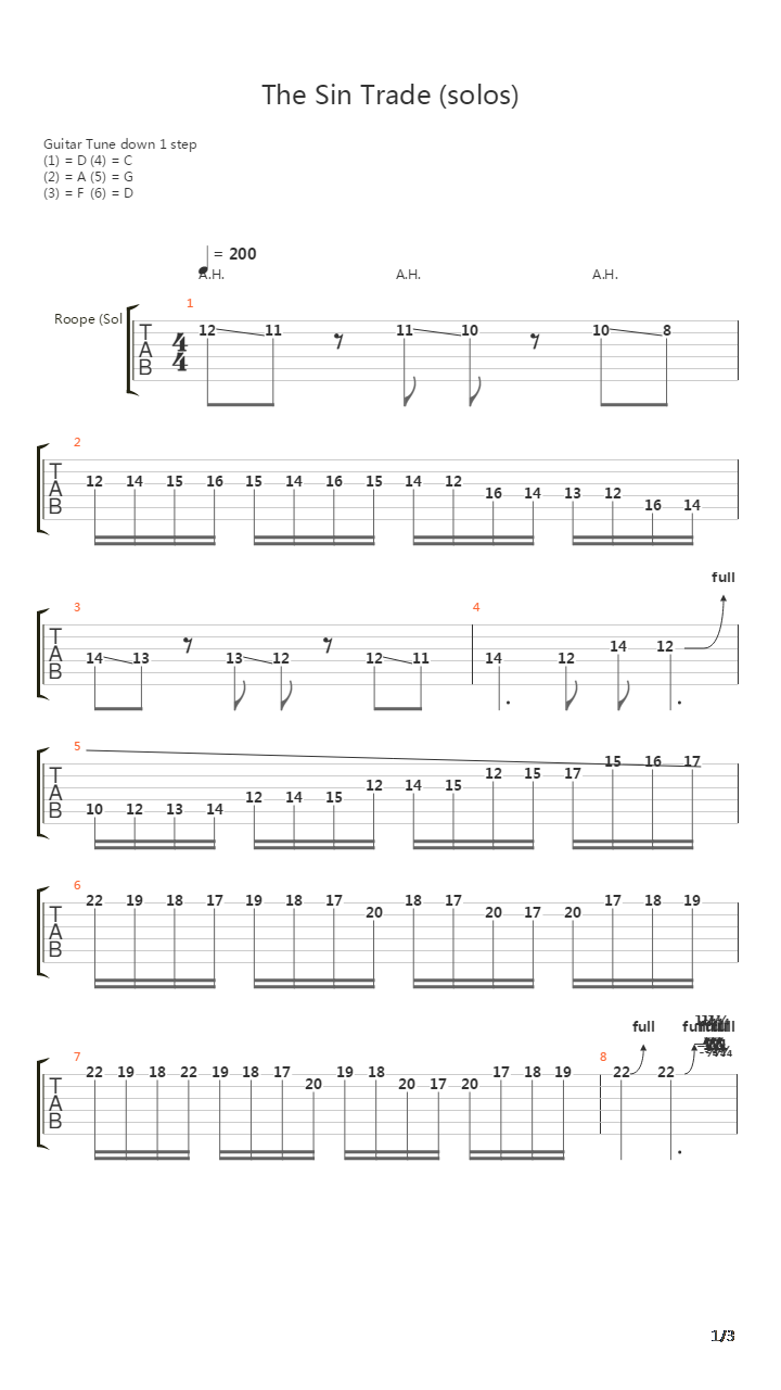 The Sin Trade吉他谱