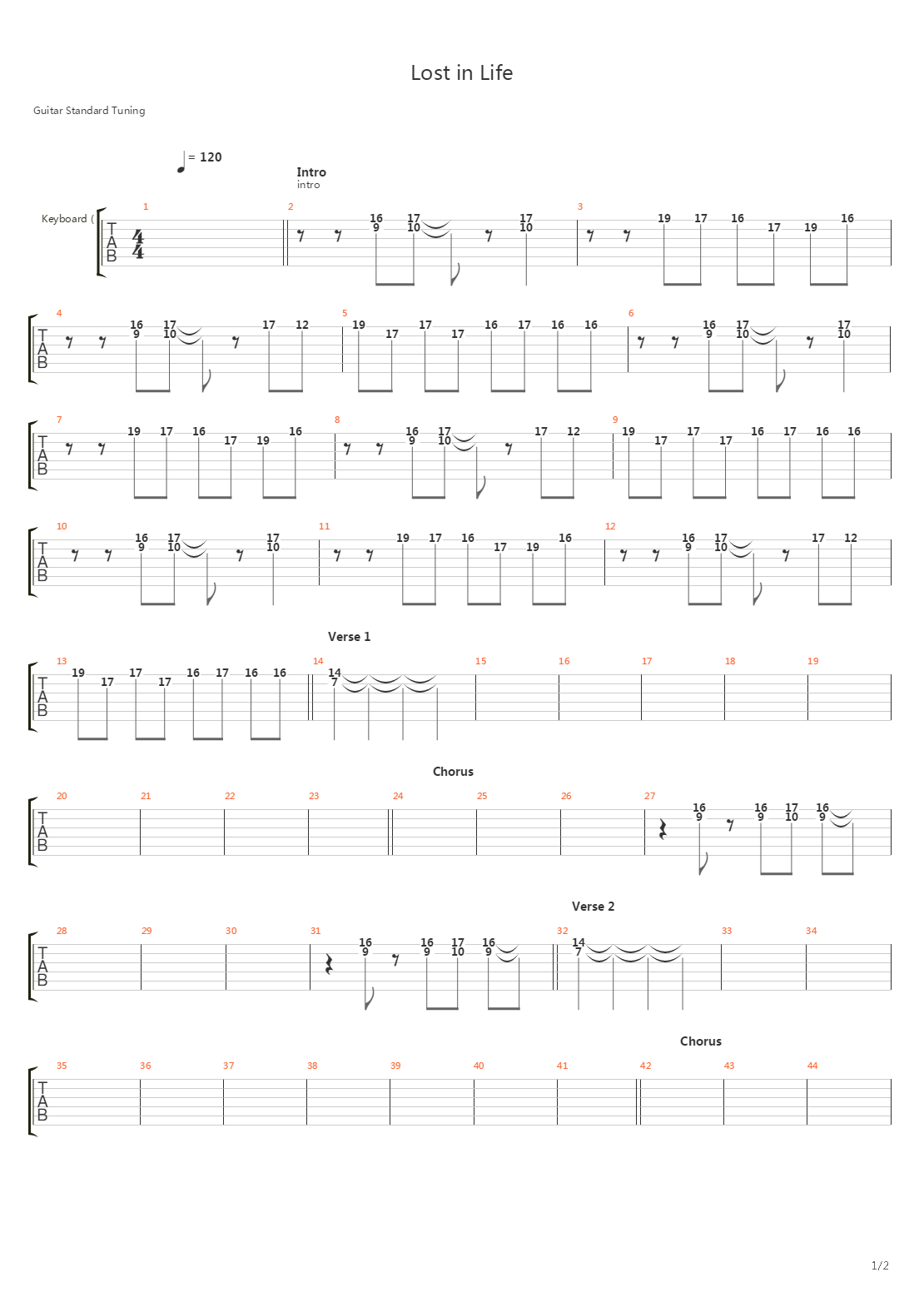 Lost In Life吉他谱