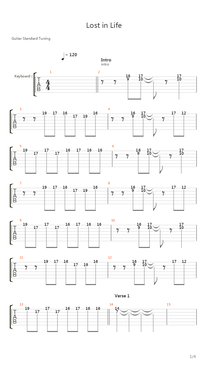 Lost In Life吉他谱