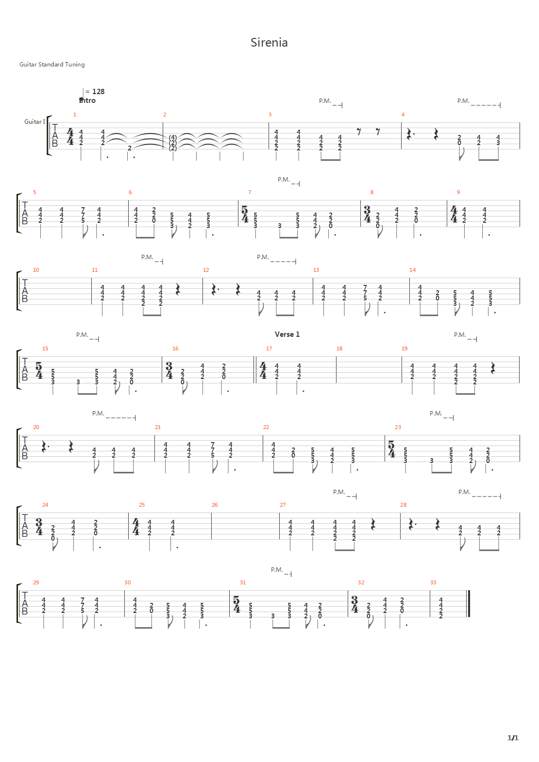 Meridian吉他谱