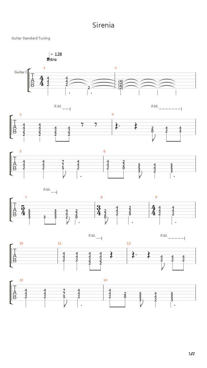 Meridian吉他谱