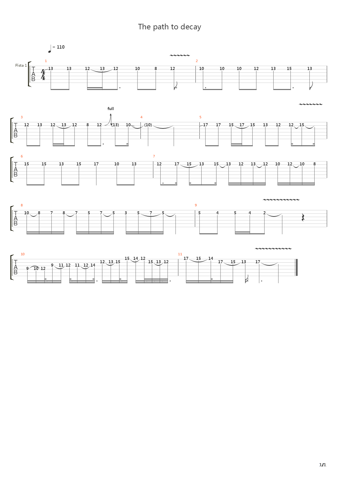 The Path To Decay吉他谱