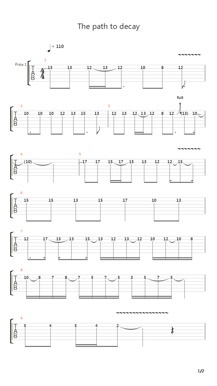 The Path To Decay吉他谱