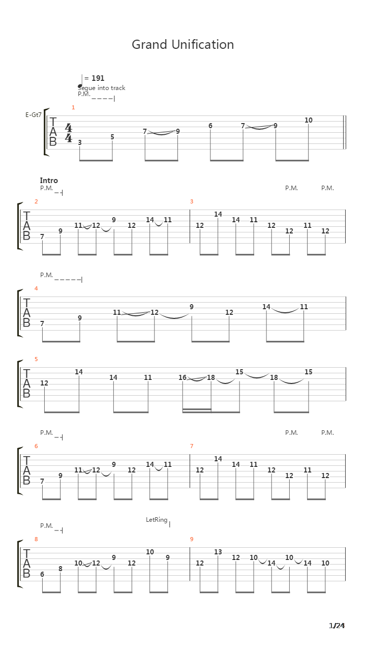 Grand Unification吉他谱
