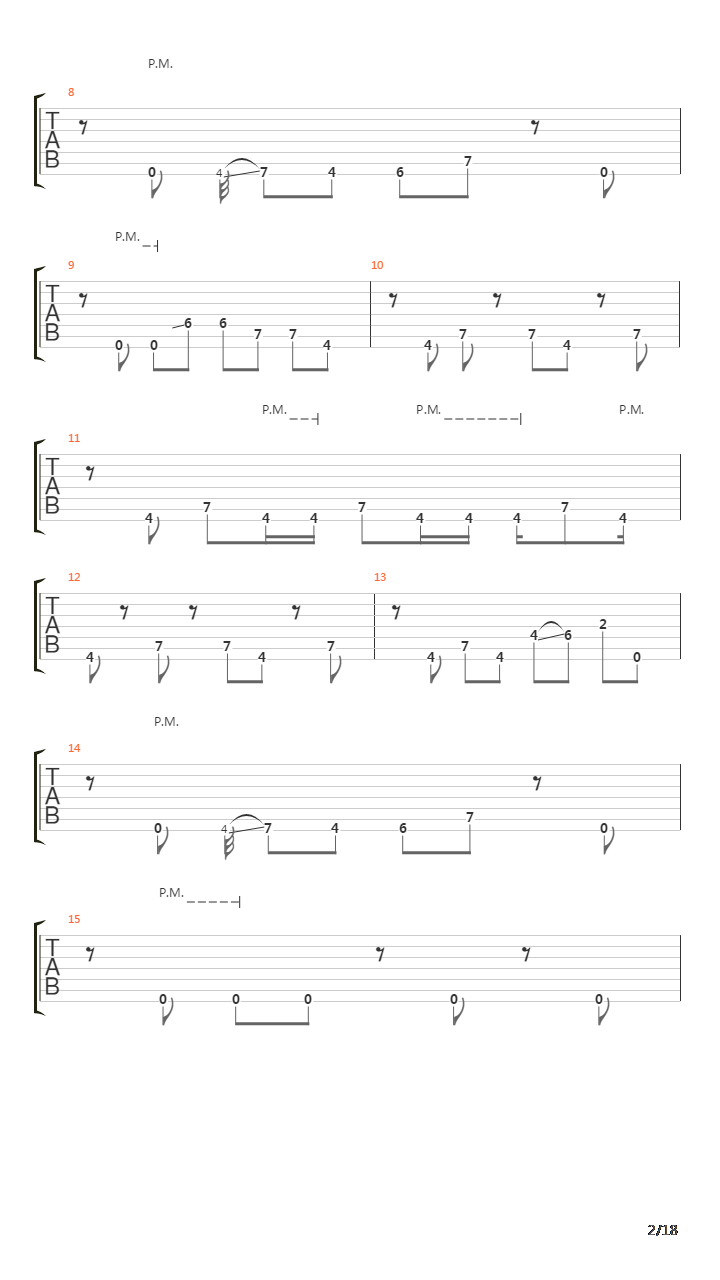 Orion吉他谱