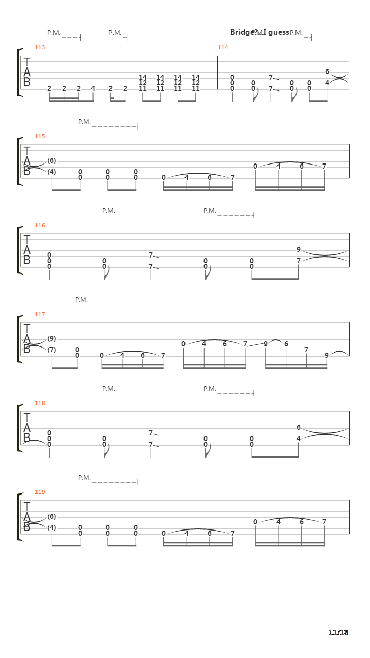 Orion吉他谱