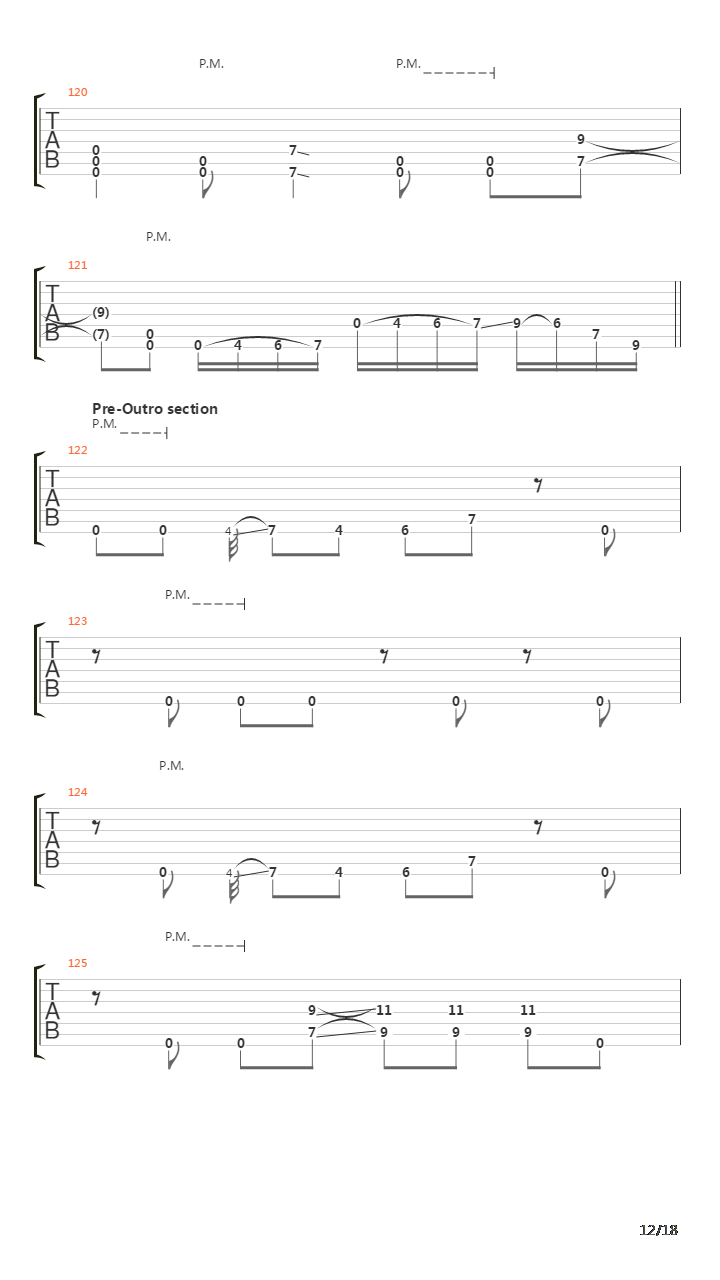 Orion吉他谱