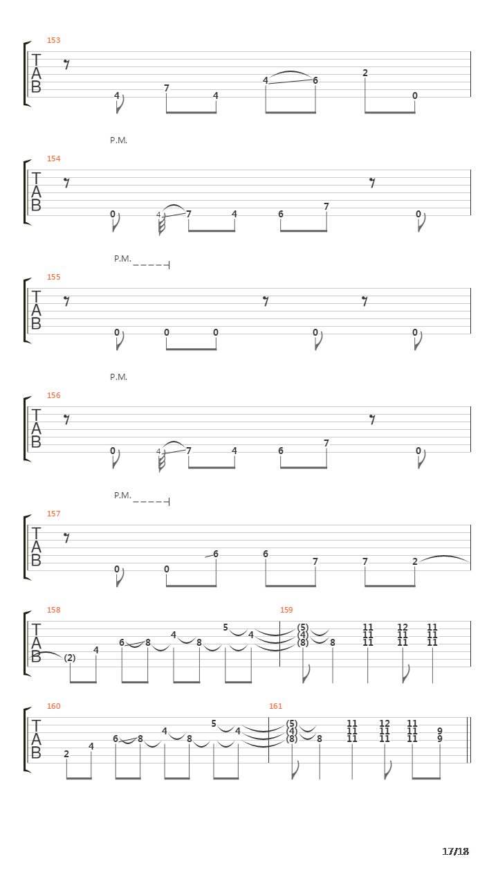 Orion吉他谱