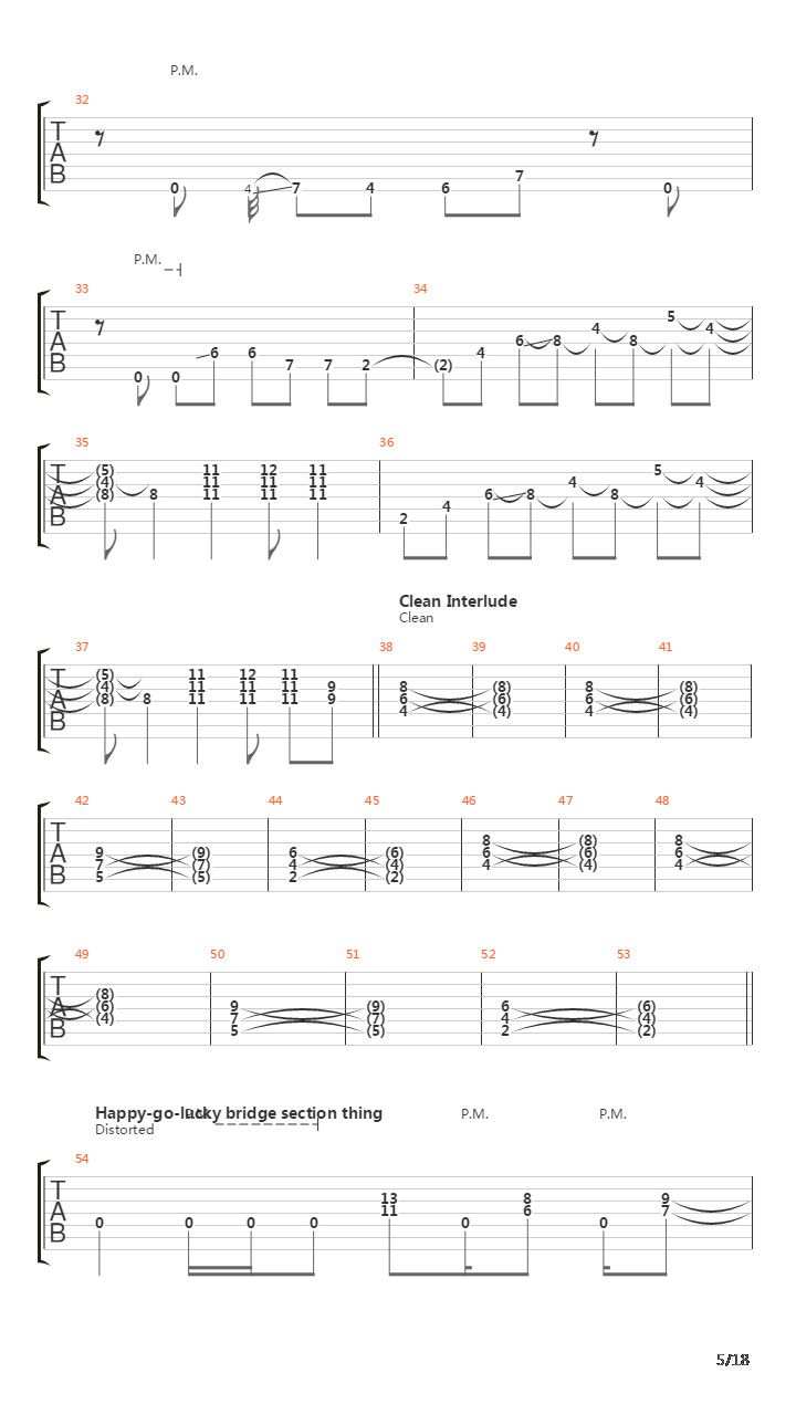 Orion吉他谱