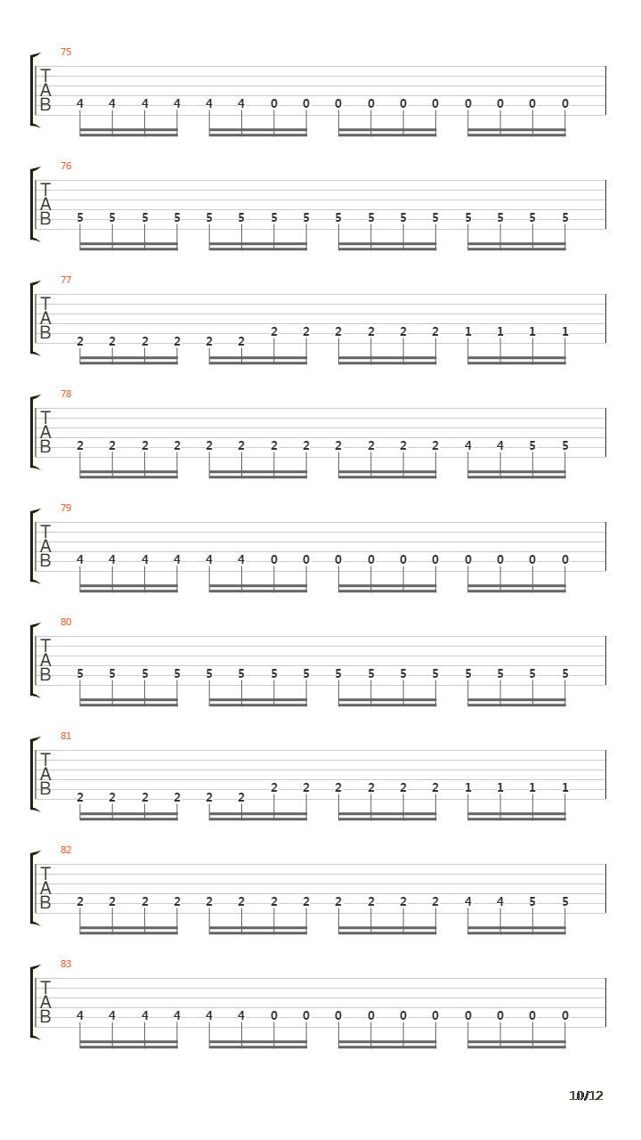 And Into The Flame吉他谱