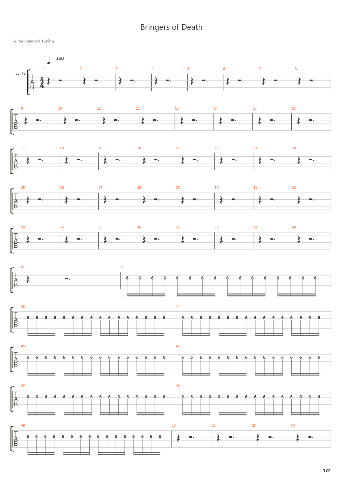 Bringers Of Death吉他谱