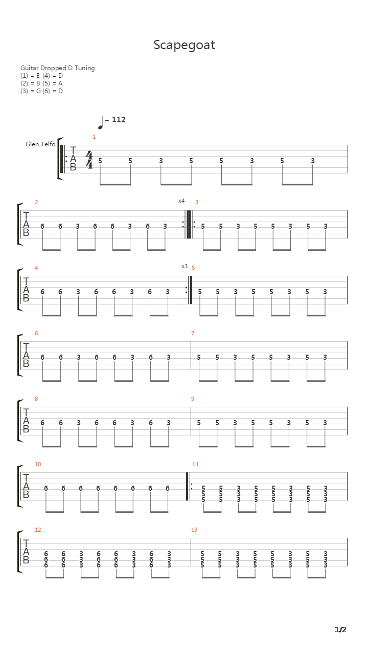 Scapegoat吉他谱