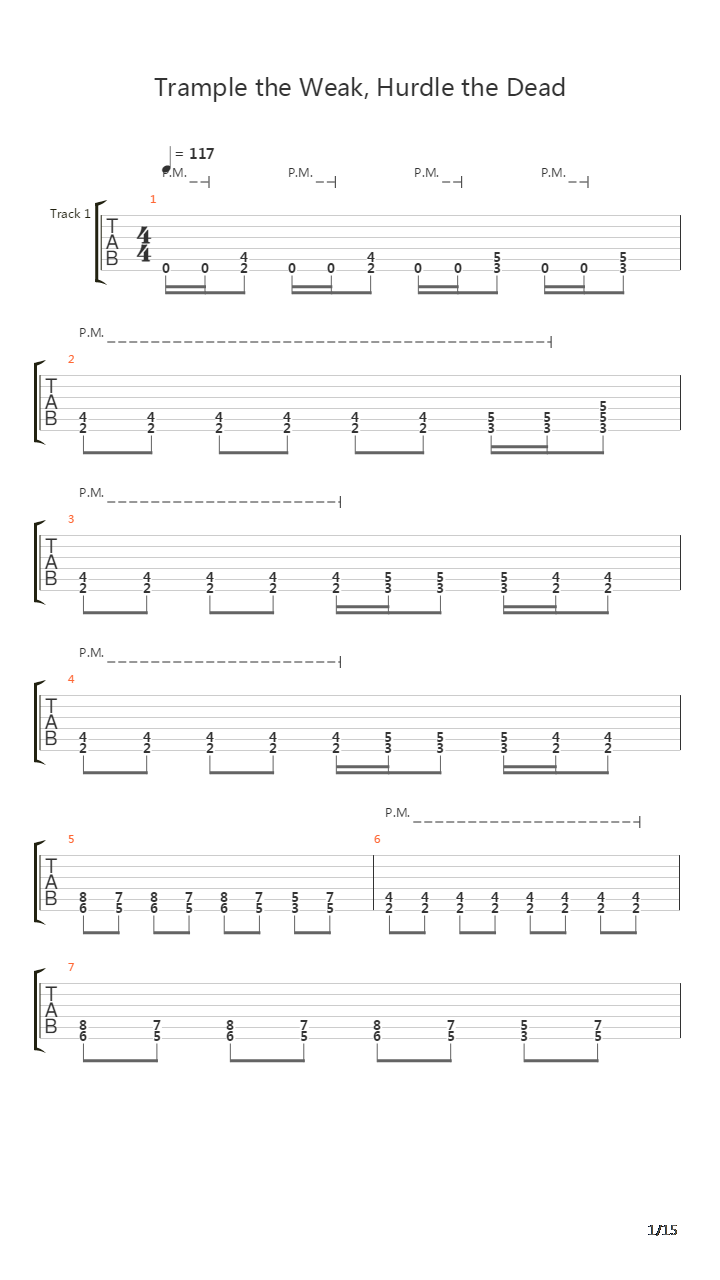 Trample The Weak Hurdle The Dead吉他谱