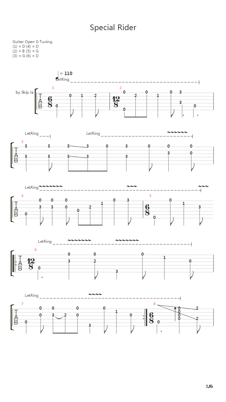 Special Rider吉他谱