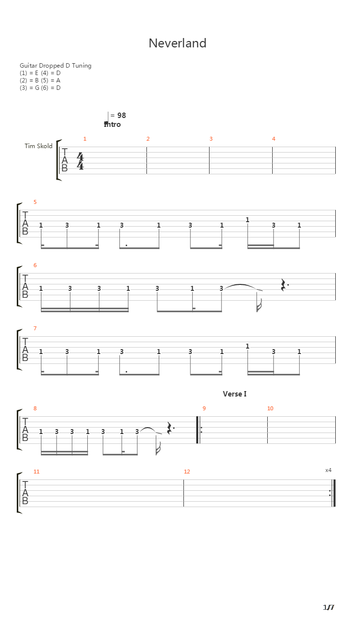 Neverland吉他谱