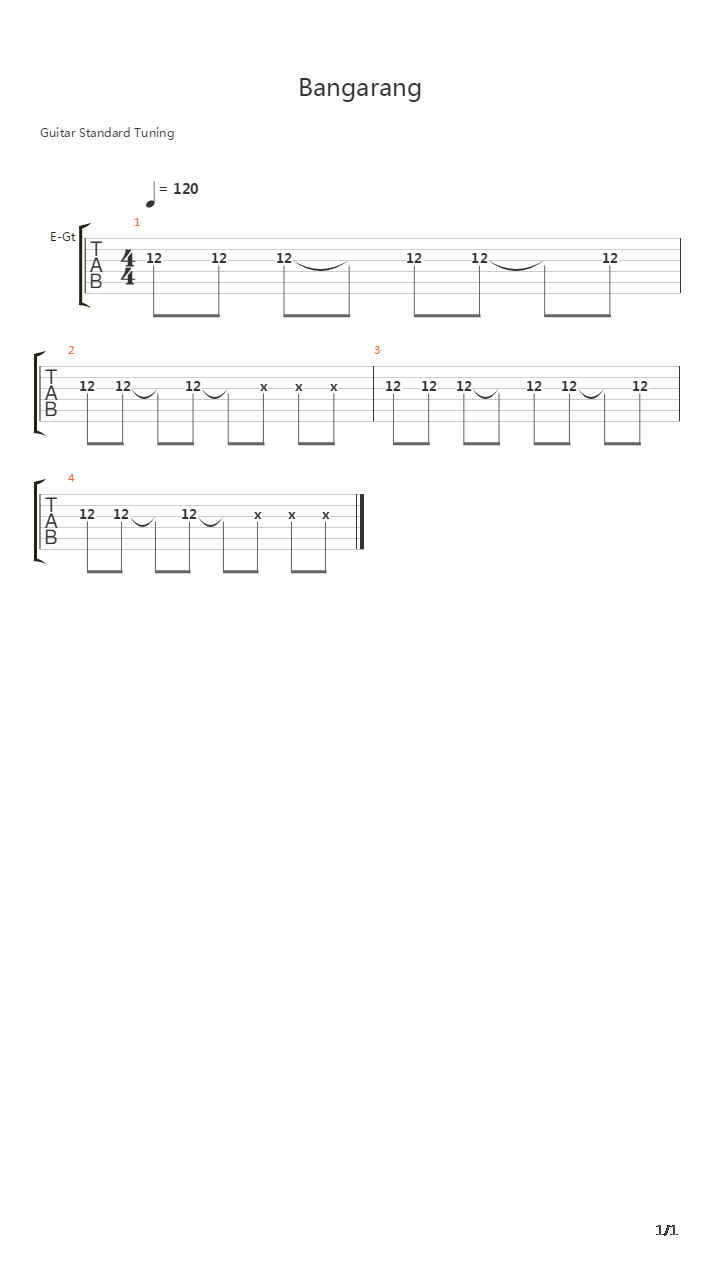 Bangarang吉他谱