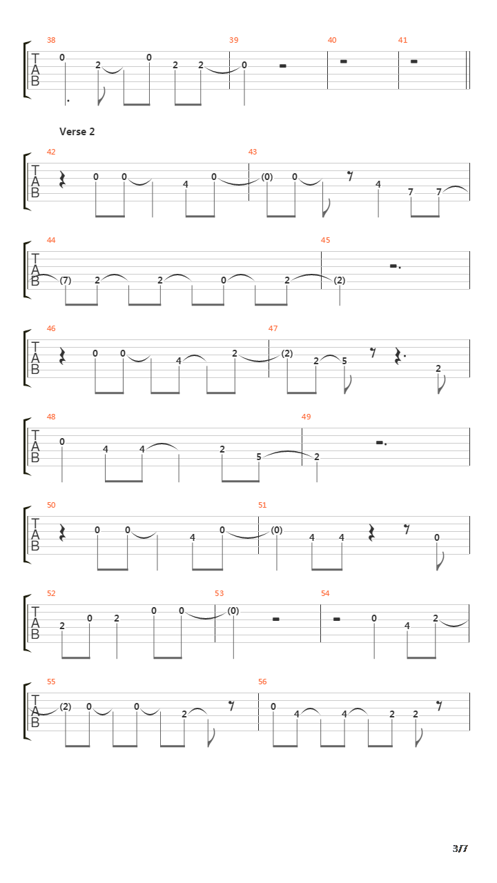 Brazen吉他谱