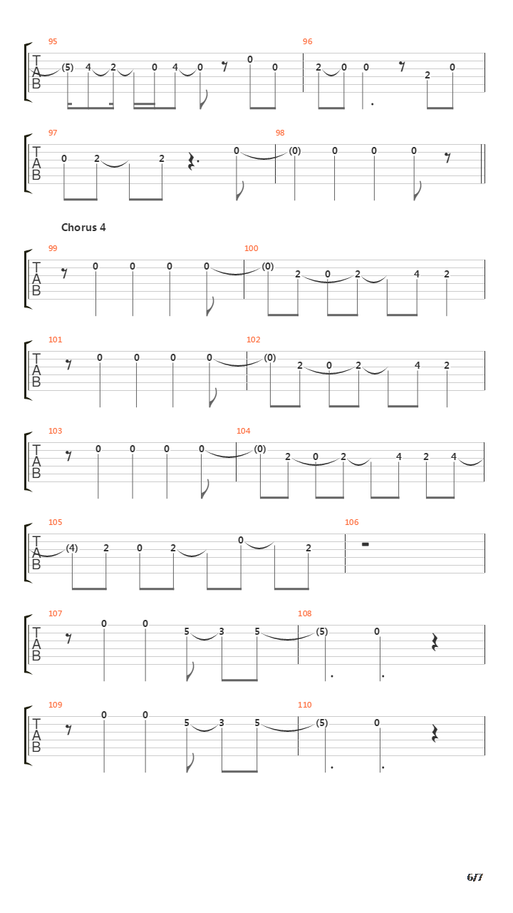 Brazen吉他谱