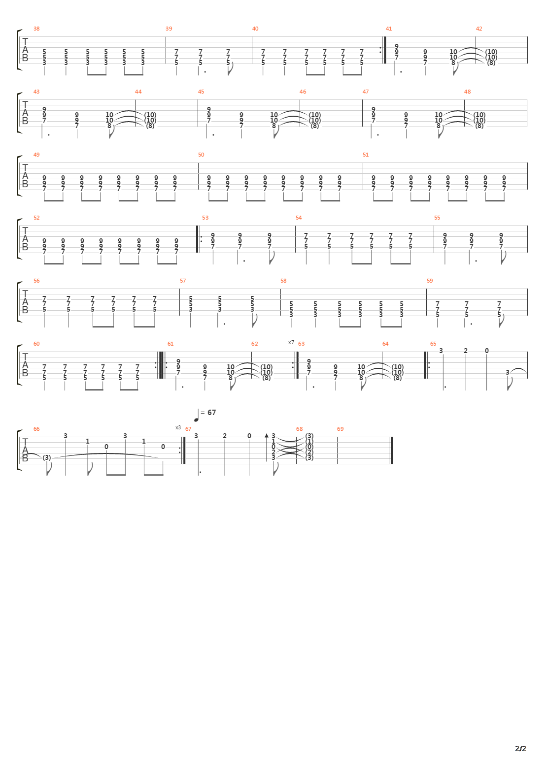 Brazen吉他谱