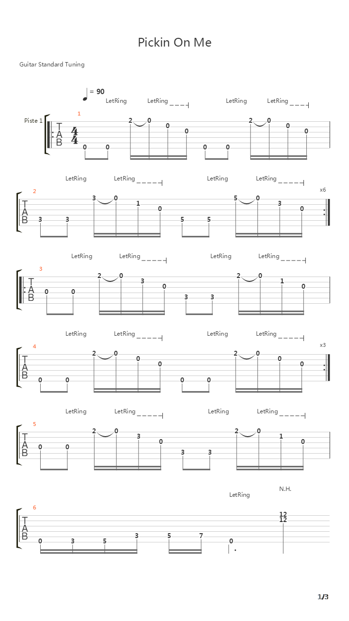 Pickin On Me吉他谱