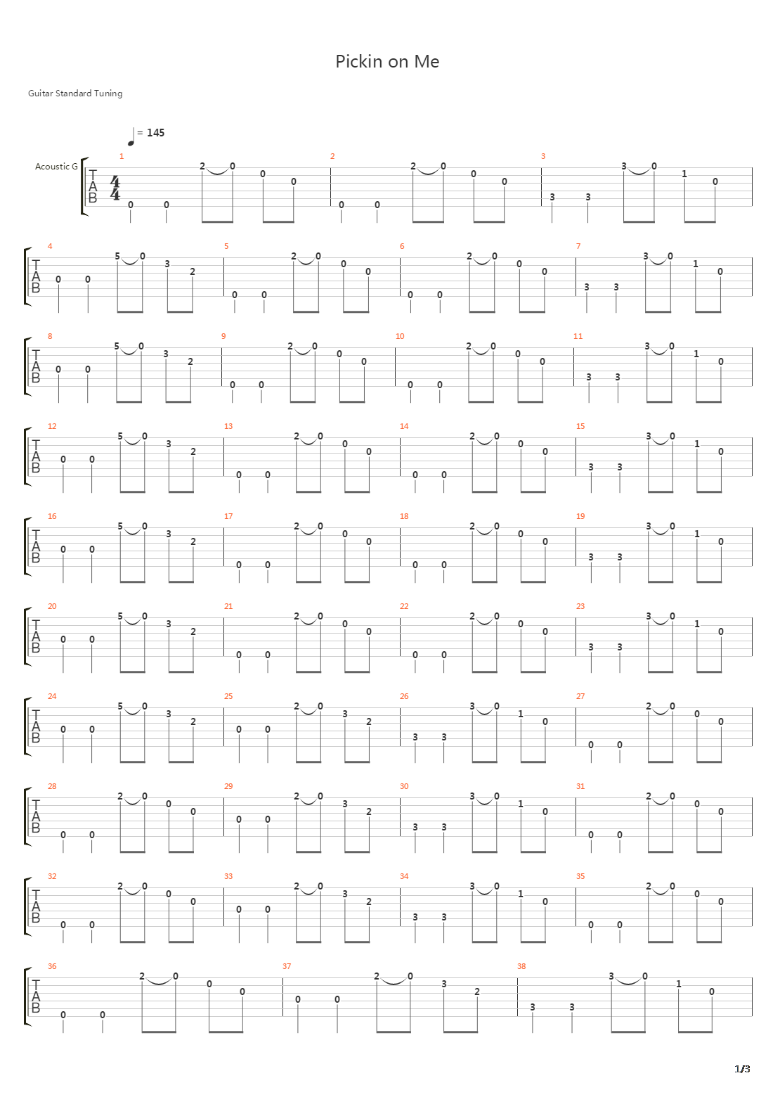 Pickin On Me吉他谱