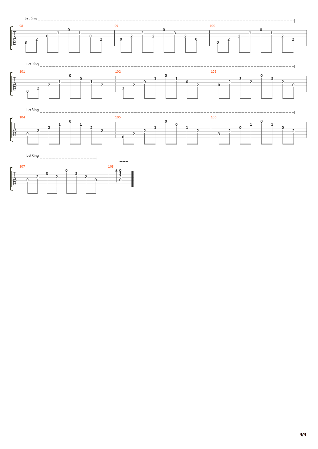 Tracys Flaw吉他谱