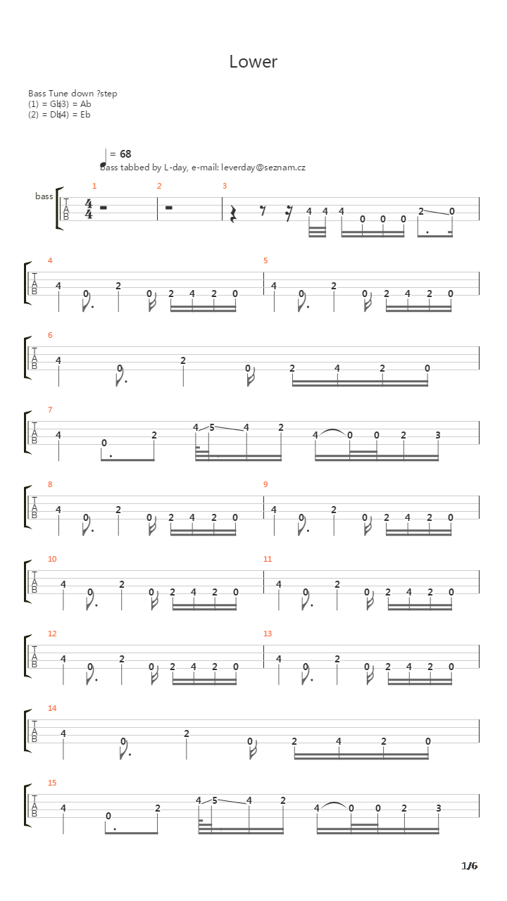 Lower吉他谱