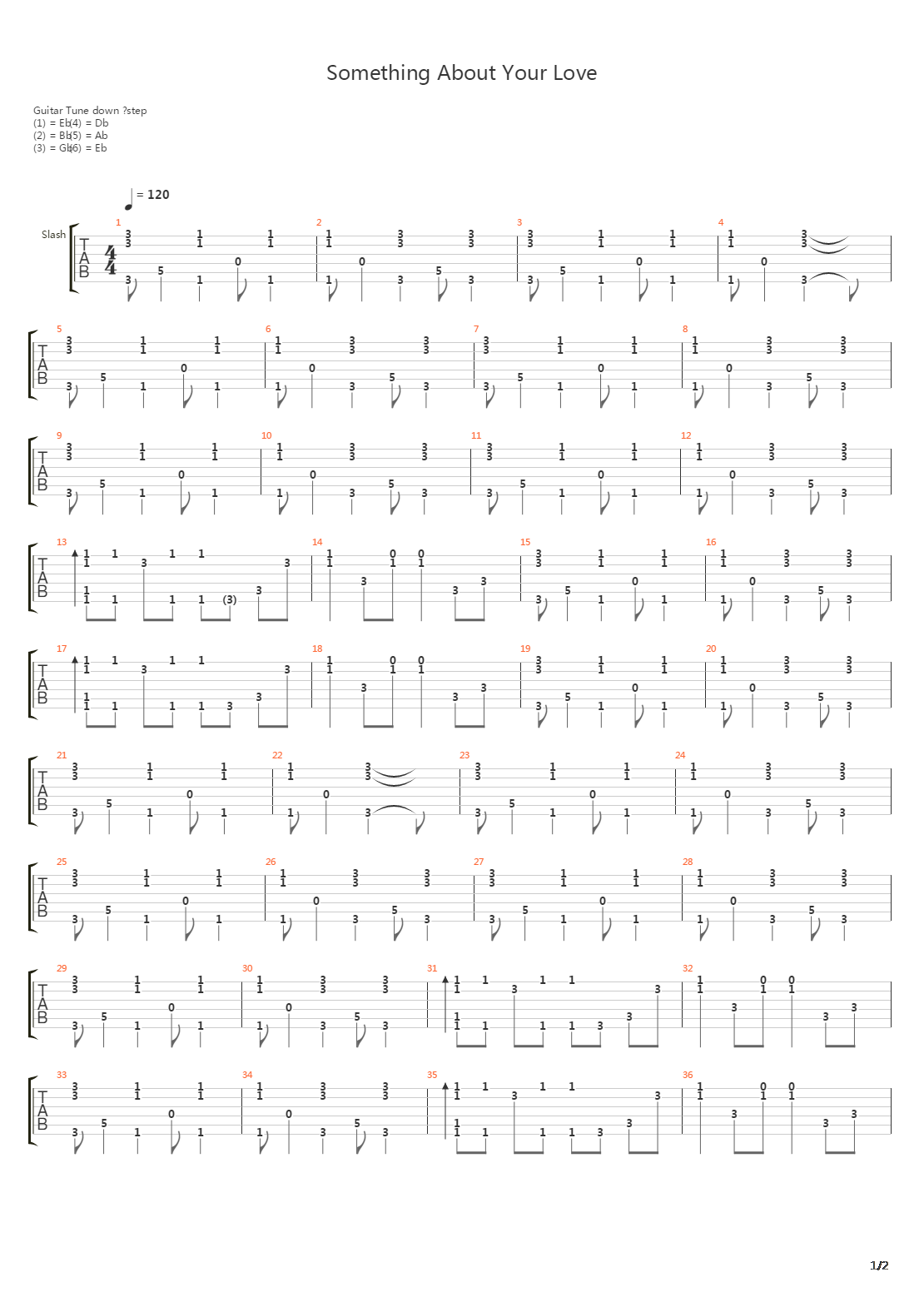 Something About Your Love吉他谱
