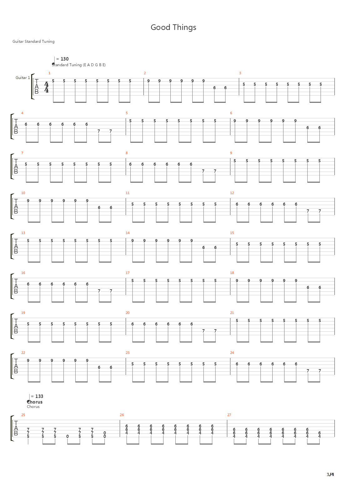 Good Things吉他谱