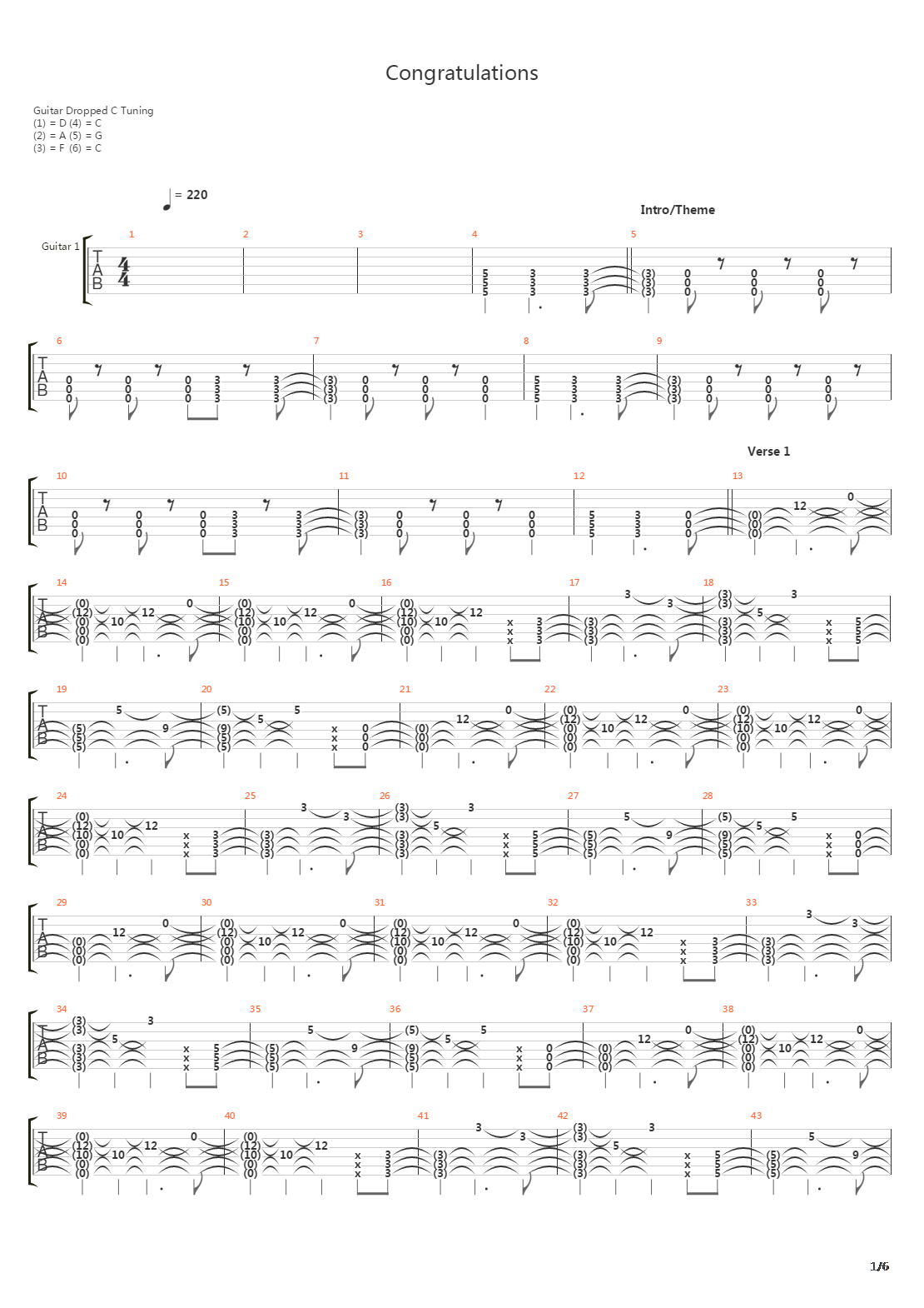 Congratulations吉他谱