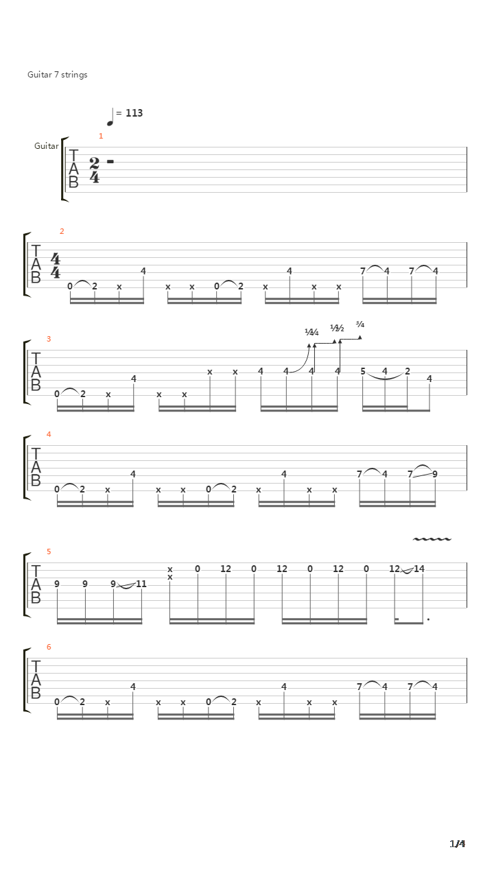 1997吉他谱