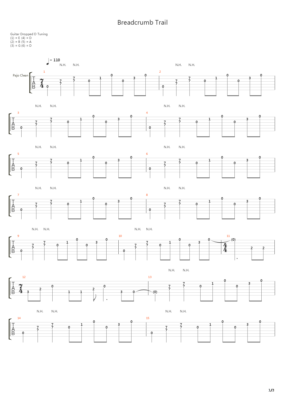 Breadcrumb Trail吉他谱