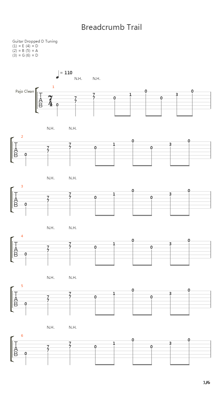 Breadcrumb Trail吉他谱
