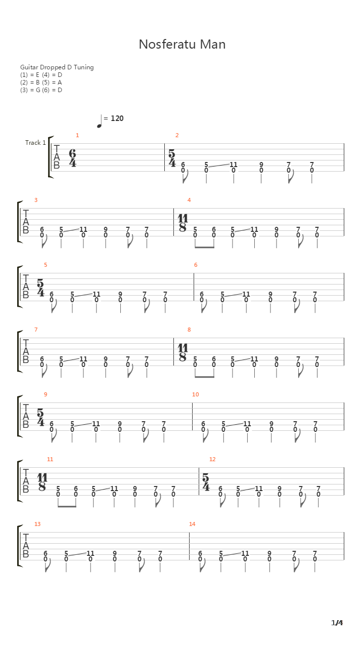 Nosferatu Man吉他谱