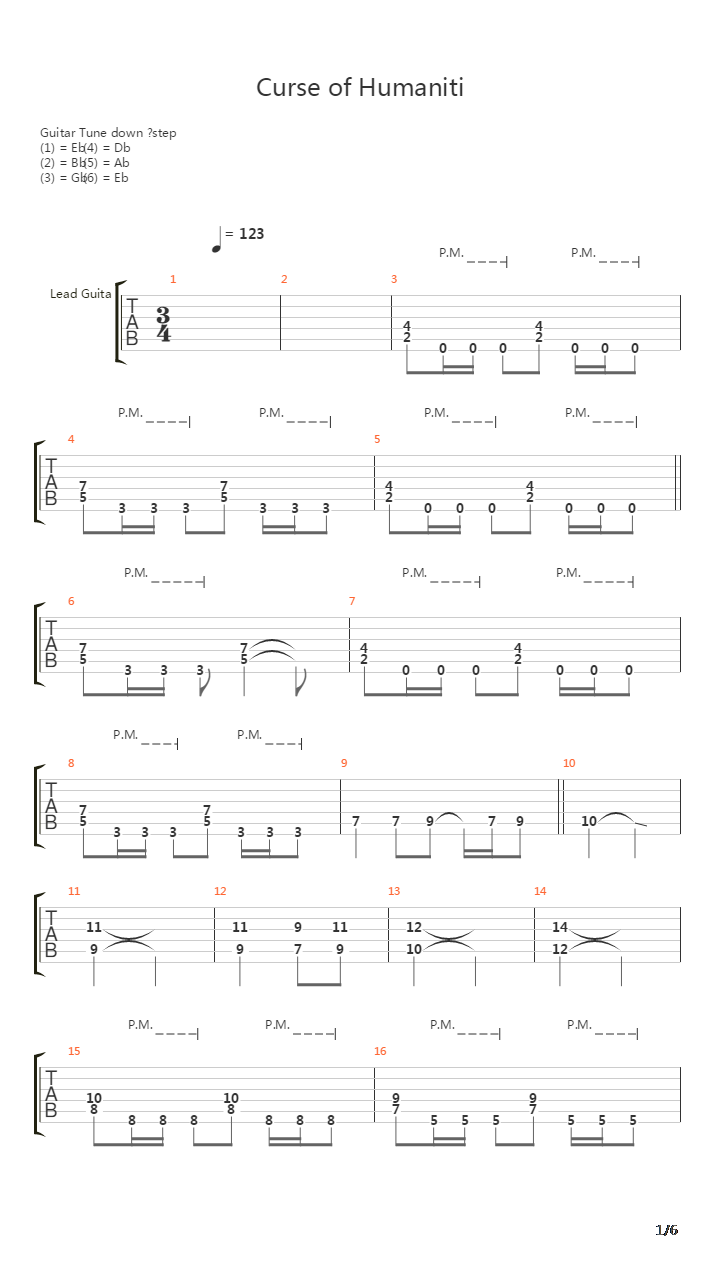 Curse Of Humaniti吉他谱