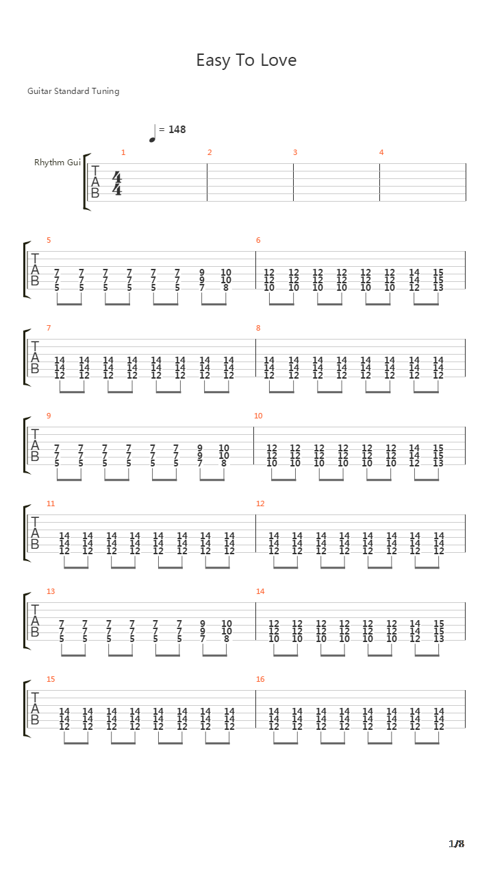 Easy To Love吉他谱