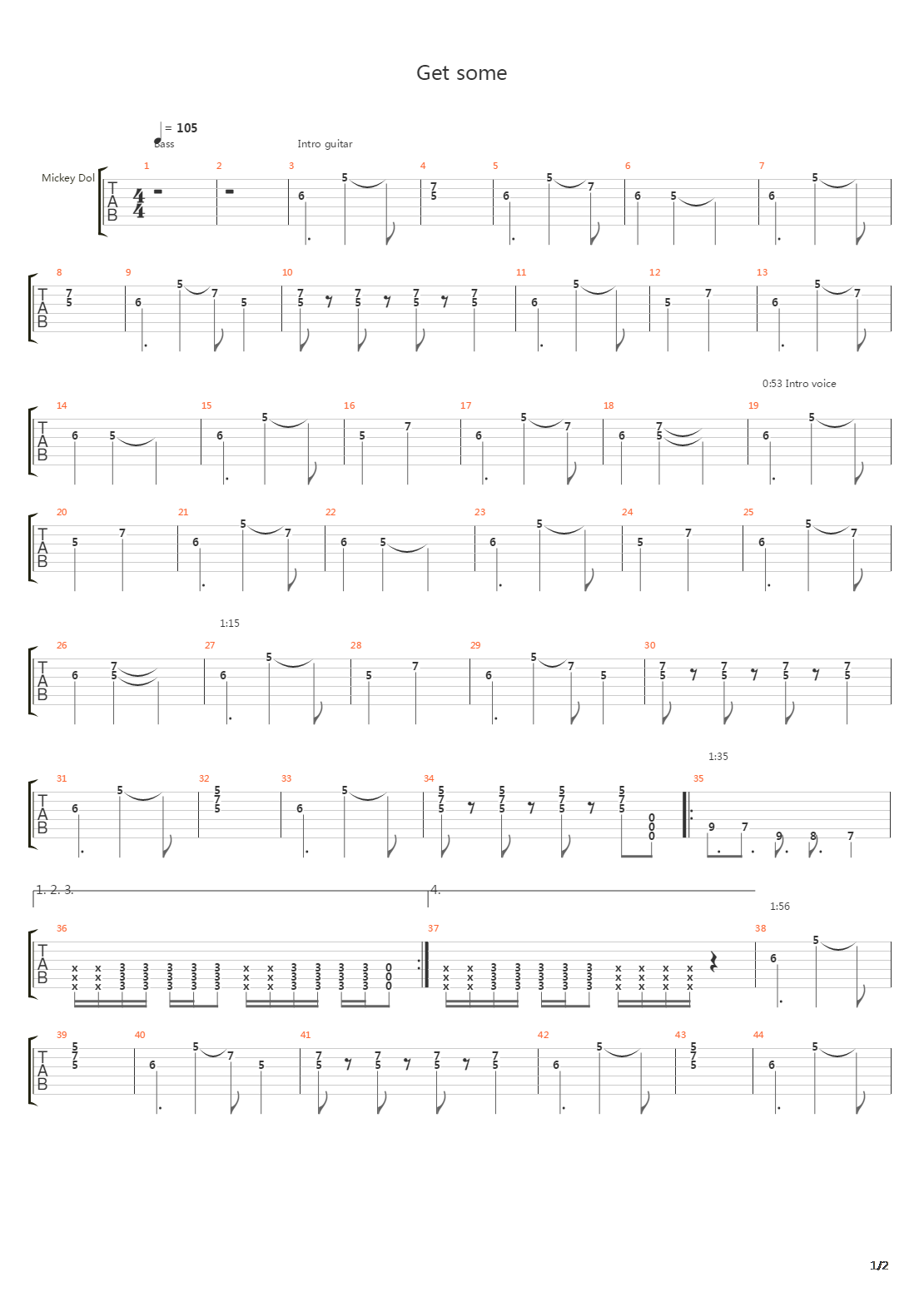 Get Some吉他谱